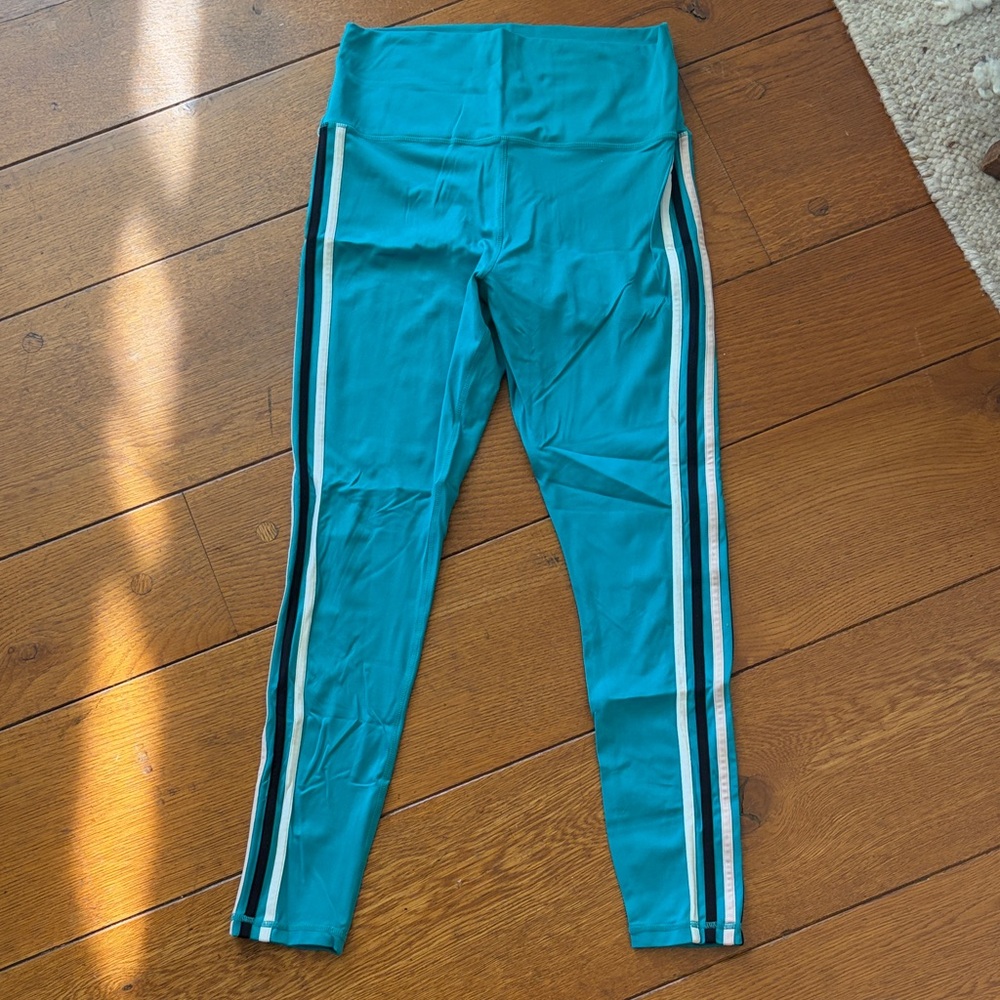 Glyder Teal Leggings with Stripes